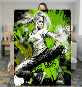 Train Like A Warrior Sherpa Blanket - Beyond T-shirts